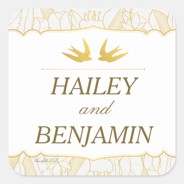 Stickers Gold Flora Bliss (Devant)