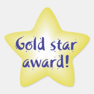 stickers Gold star award