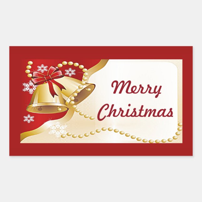 Stickers Gold XMas cloches, perles et flocons de n (Devant)