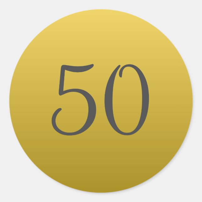 Stickers Golden 50e anniversaire de Mariage (Devant)