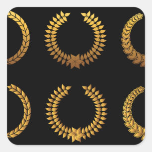 Stickers Golden Laurel Wreaths