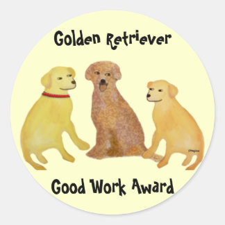 Stickers Golden Retrivers Good Work