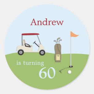Stickers Golf Anniversaire