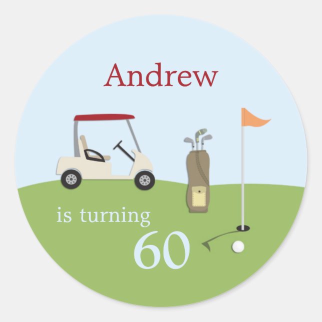 Stickers Golf Anniversaire (Devant)