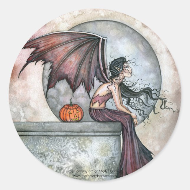 Stickers gothique fée d'Halloween par Molly Harris (Devant)
