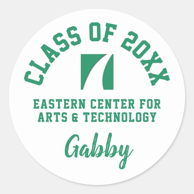Stickers Graduation Centre Est Pour Arts & Technol (Devant)