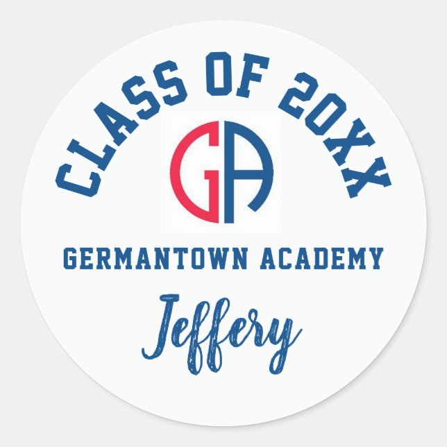Stickers Graduation Germantown Academy, Custom (Devant)