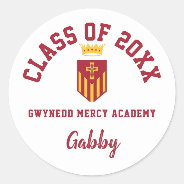 Stickers Graduation Gwynedd Mercy Academy, Custom (Devant)