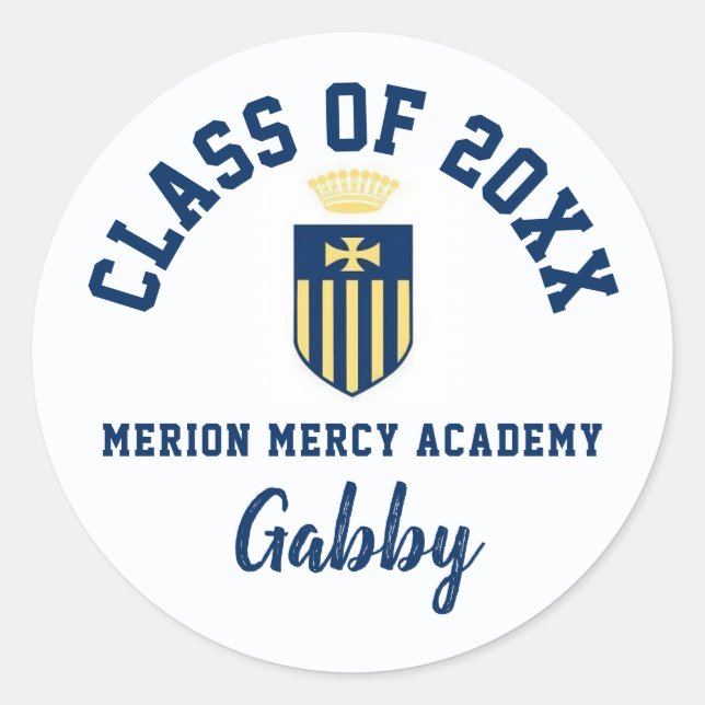 Stickers Graduation Merion Mercy Academy, Custom (Devant)
