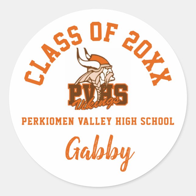 Stickers Graduation Perkiomen Valley High School (Devant)