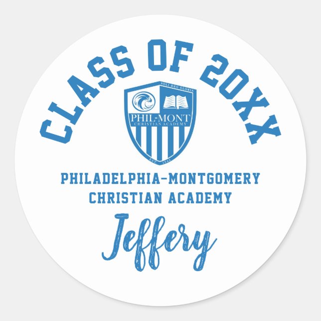 Stickers Graduation Philadelphia-Montgomery Christ (Devant)