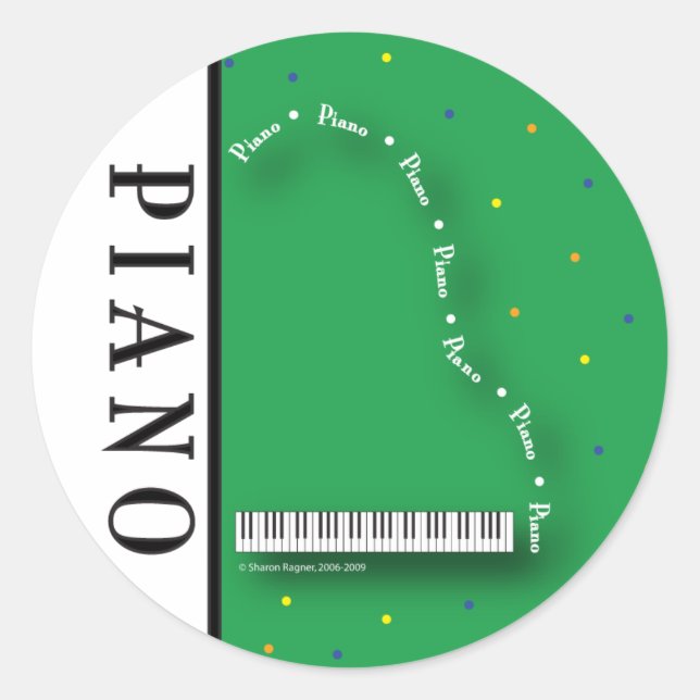 Stickers Grand Piano Vert (Devant)