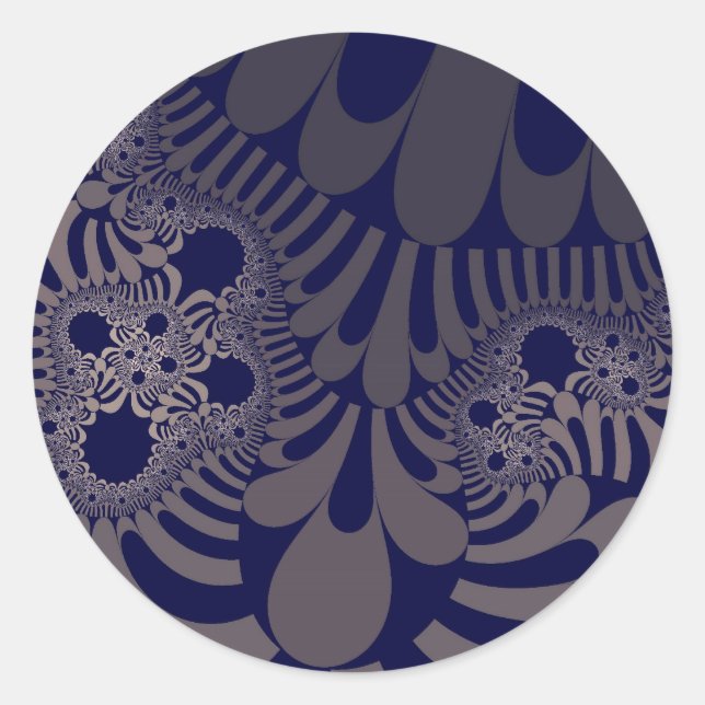 Stickers Grand rond bleu argent sur mesure (Devant)