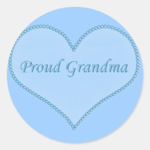 Stickers Grandma Fière, Bleu