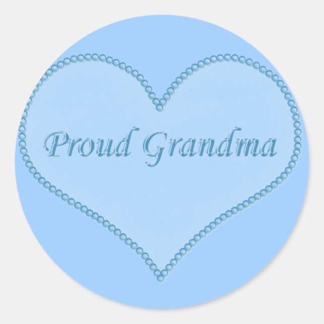 Stickers Grandma Fière, Bleu (Devant)
