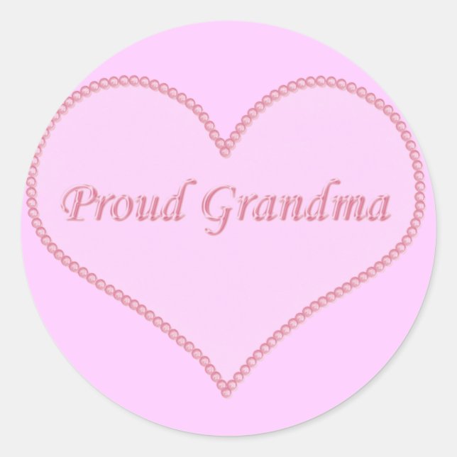 Stickers Grandma Fière, Rose (Devant)
