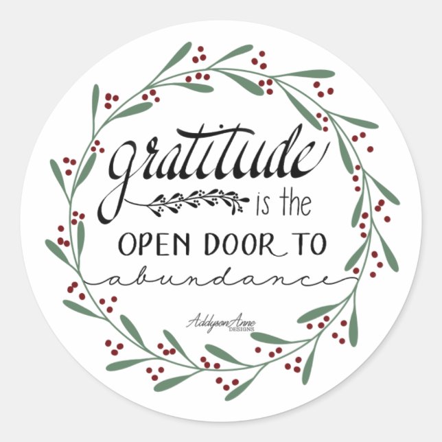 Stickers Gratitude-Abundance (Devant)