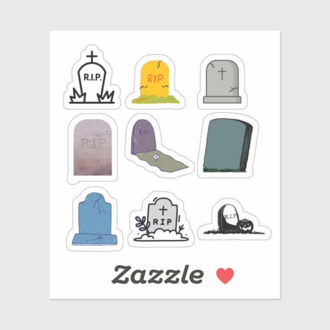 Stickers Gravestone (Feuille)