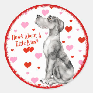 Stickers Great Dane Merle UC Kiss