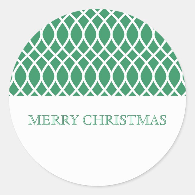 Stickers Green Elegant Lattice Holiday (Devant)