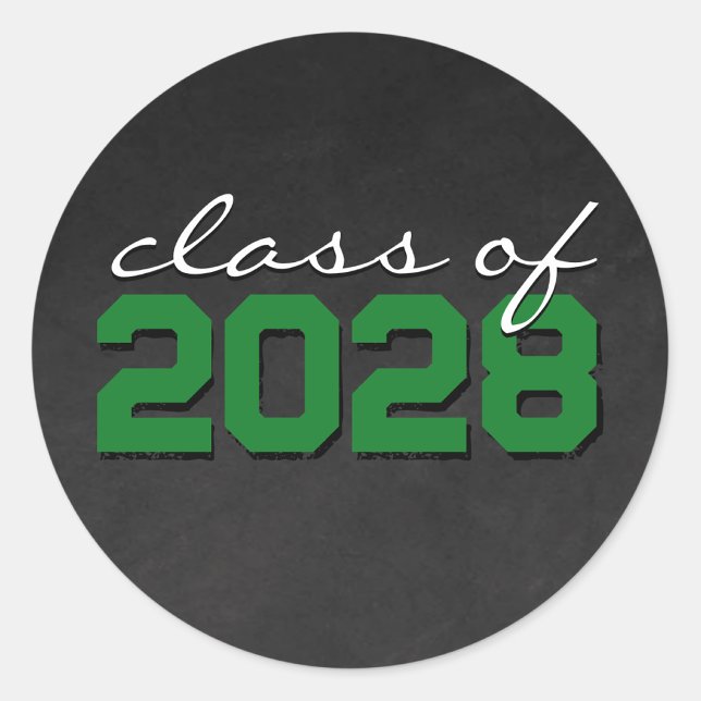 Stickers Green et Black Chalkboard Graduation (Matching Envelopes, Return Address Labels & Envelope Seals)