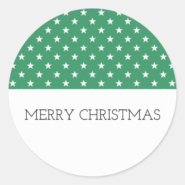 Stickers Green Festive Stars (Devant)