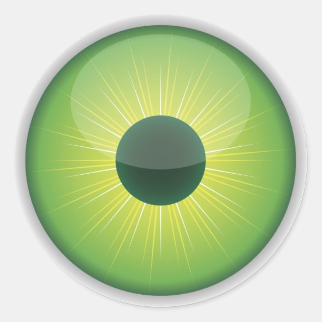 Stickers Green Halloween Eyeball (Devant)