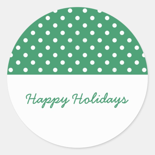 Stickers Green Sweet Polka Dot Holiday (Devant)