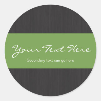 Stickers Green & Woodgrain personnalisables