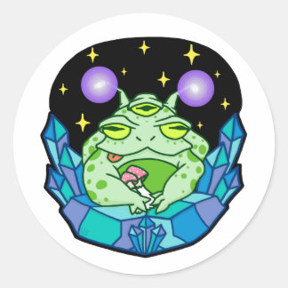 Stickers Grenouille Alien verte
