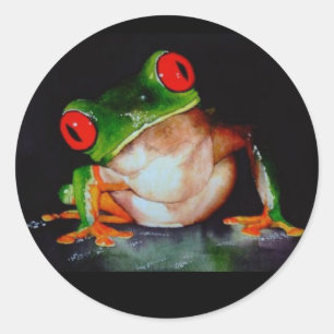 Stickers Grenouille aux yeux rouges
