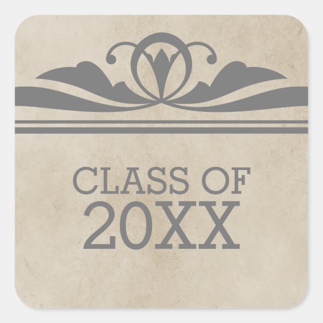 Stickers Grey Elegant Deco Graduation (Devant)