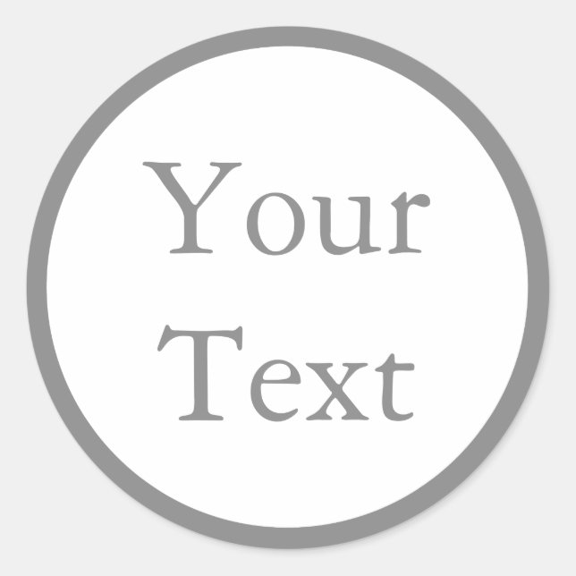 Stickers gris et blanc ou Étiquettes avec texte pe (Devant)