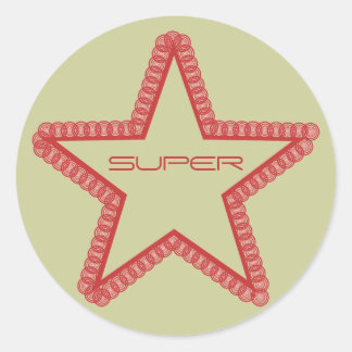 Stickers Grunge Superstar, Rouge
