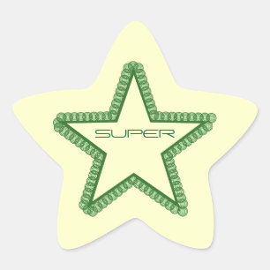 Stickers Grunge Superstar Star, Vert
