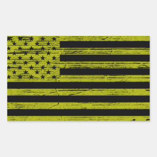 Stickers Grunkers Black & Yellow American Flag