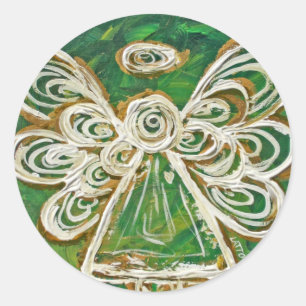 Stickers Guardian Green Angel Art personnalisés