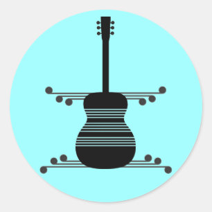 Stickers Guitare Rétro