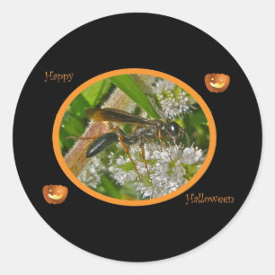 Stickers Halloween à taille filetée noire