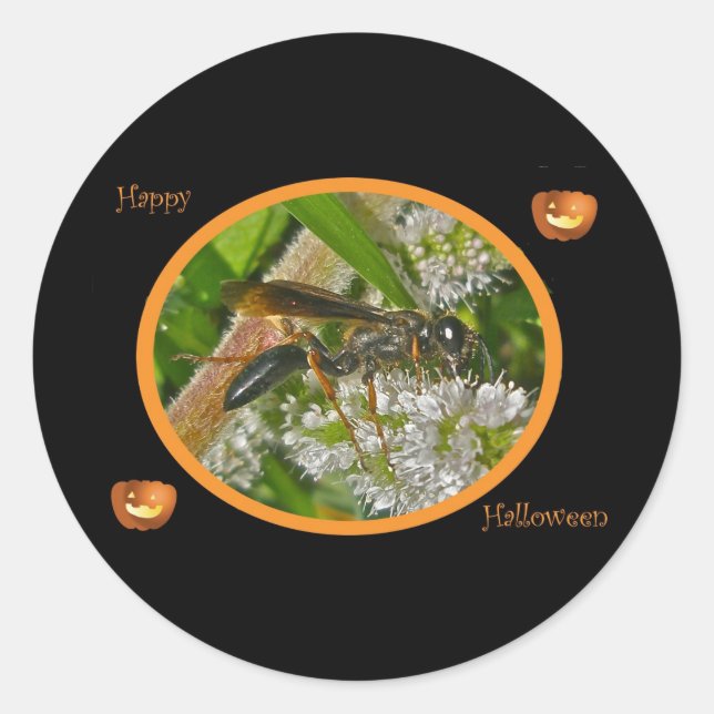 Stickers Halloween à taille filetée noire (Devant)