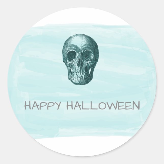 Stickers Halloween Aqua Watercolor (Devant)