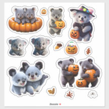 Stickers Halloween Bear Koala Bear Mignonne beauco