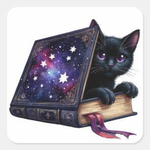 Stickers Halloween Chat Sorcières Noires