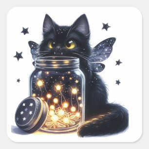 Stickers Halloween Chat Sorcières Noires