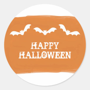 Stickers Halloween chauves-chauves-souris orange b