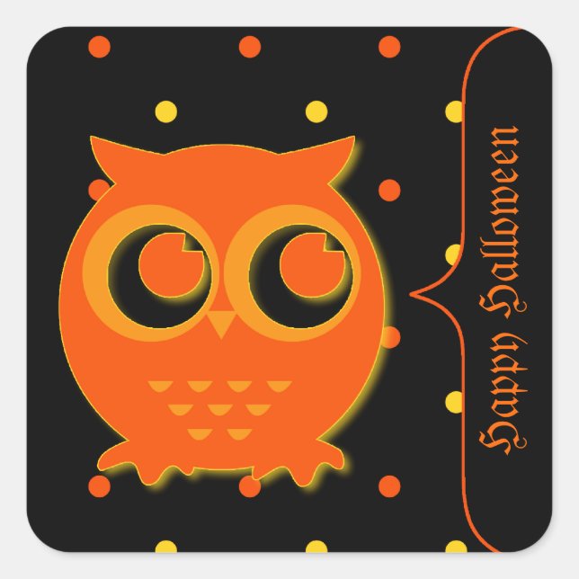 Stickers Halloween Chouette (Devant)