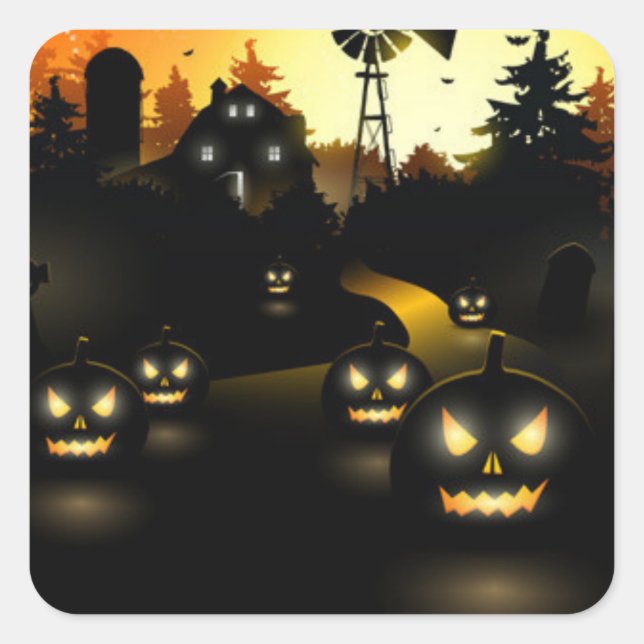 Stickers Halloween Citrouilles (Devant)