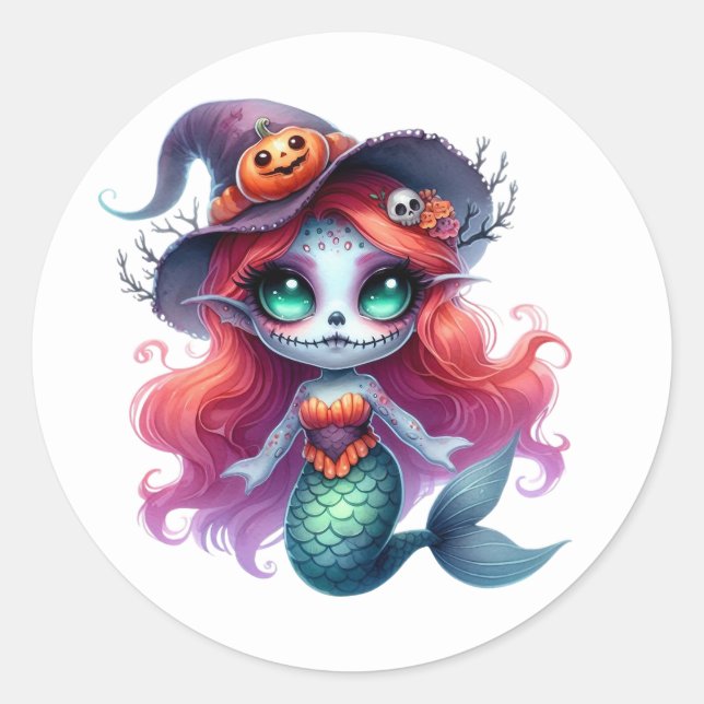 Stickers Halloween de sirène (Devant)