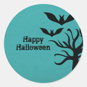 Stickers Halloween Eerie Bats, Aqua