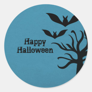 Stickers Halloween Eerie Bats, Bleu